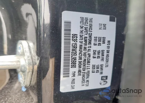 2014 Chevrolet Ss z USA, uszkodzony, nr VIN 6G3F15RW2EL959890